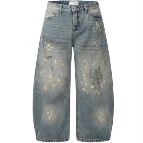 Hand-Painted Loose Streetwear Jeans