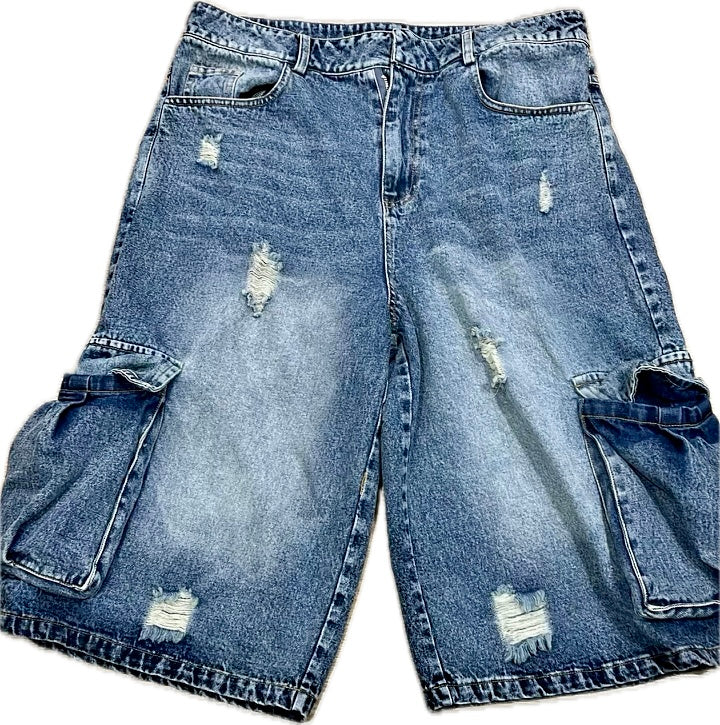 Men's Washed Denim Jorts