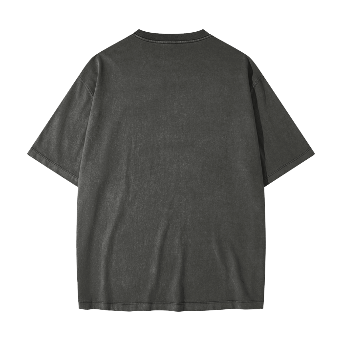 DUFFLE UNIVERSITY Heavyweight Drop Shoulder Vintage Washed Solid Color Tee