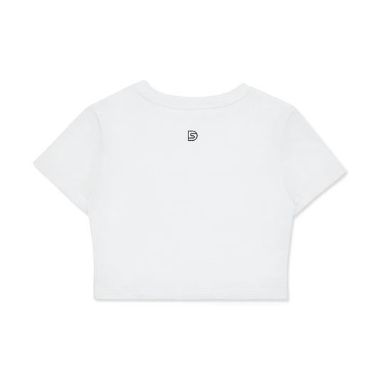 DUFFLE Heart Women's Fitted Crop Tee