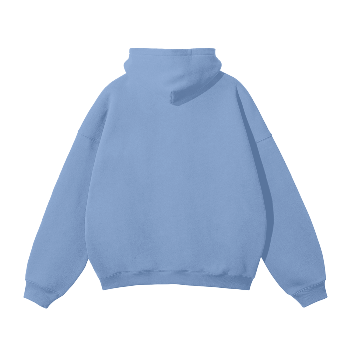 DUFFLE UNIVERSITY Oversized Solid Color Fleece Hoodie