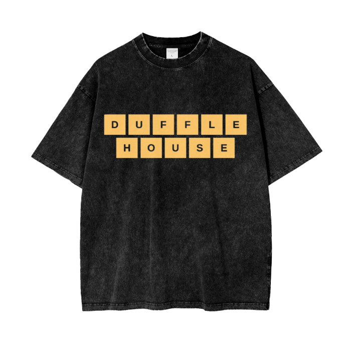 DUFFLE HOUSE Acid Wash Oversize Tee