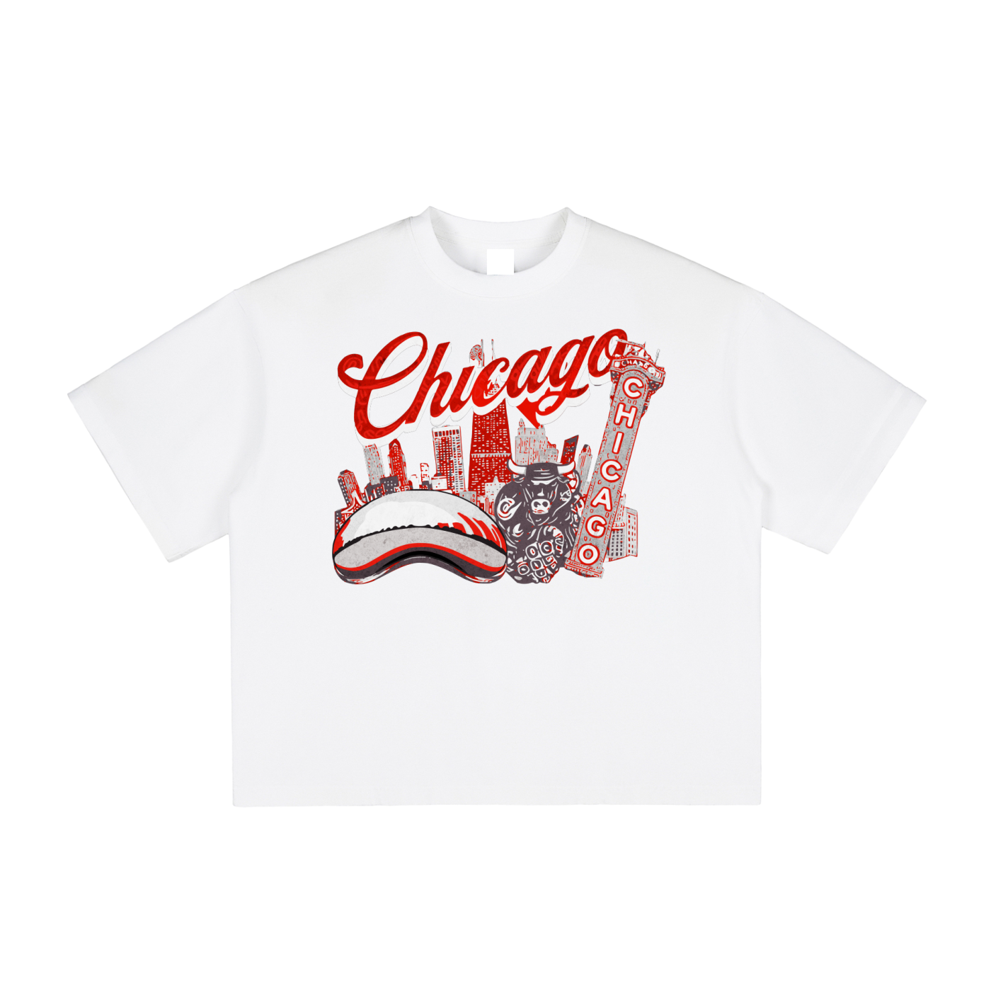 Chicago Vintage Washed Boxy T-Shirt