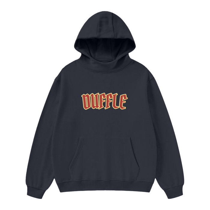 Vintage DUFFLE High Neck Insulated FOG Solid Color Fleece Hoodie
