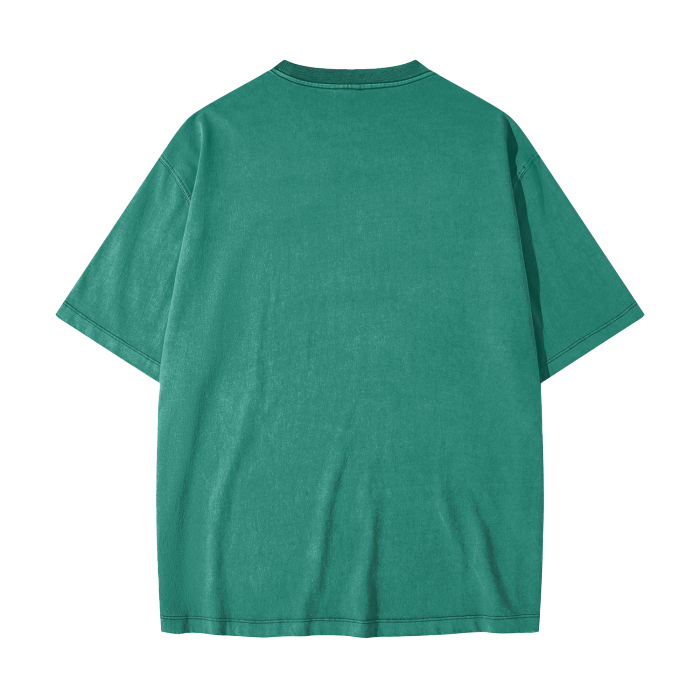 DUFFLE UNIVERSITY Heavyweight Drop Shoulder Vintage Washed Solid Color Tee