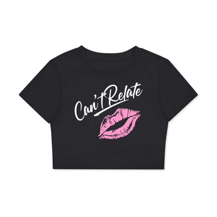 Can't Relate Women's Bodycon Crop Tee
