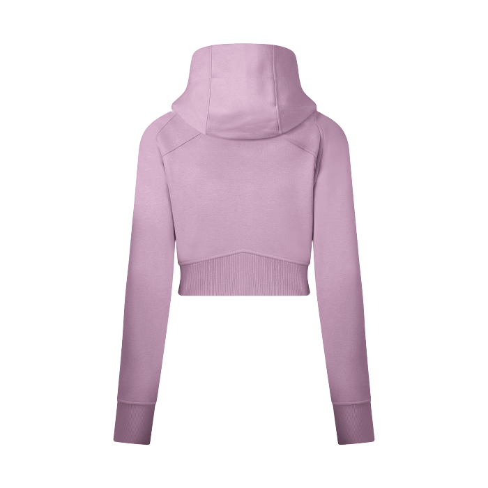 Scuba Oversized Cropped Zip-Through Hoodie