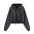 DUFFLE Snow Washed Cropped Hoodie