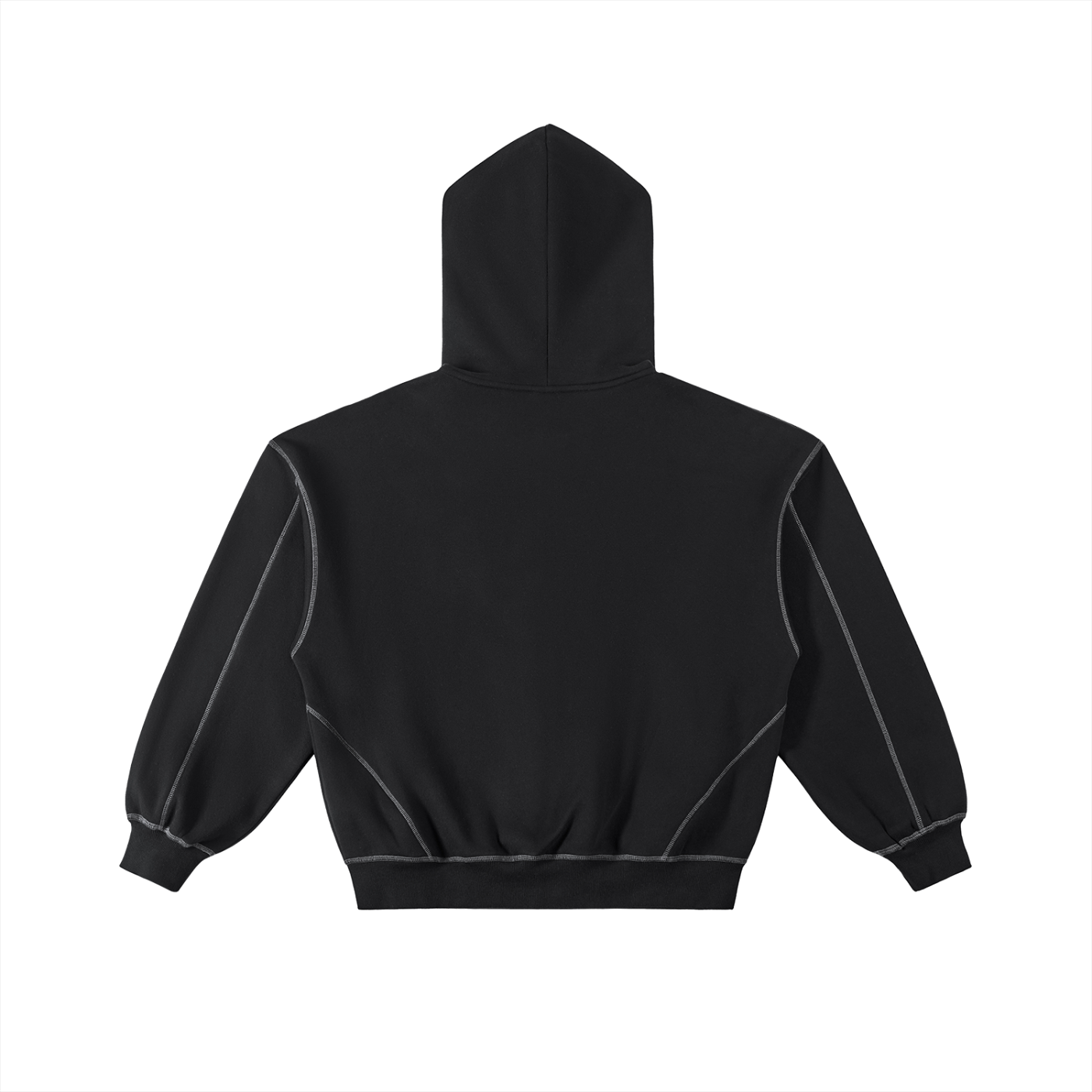 DUFFLE Stitched Boxy Fleece Zip Hoodie