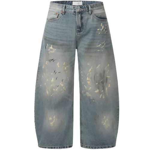 Hand-Painted Loose Streetwear Jeans