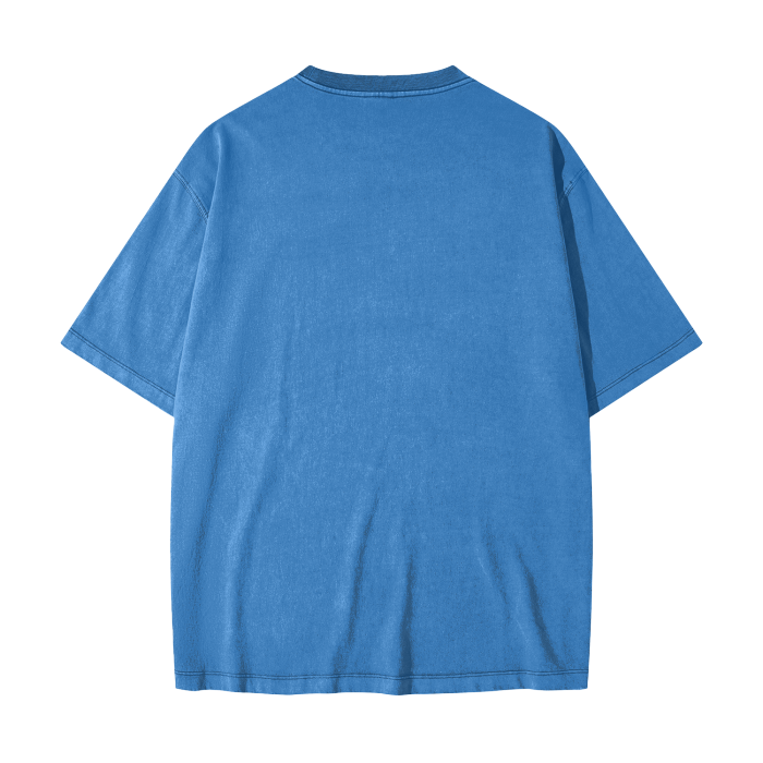 DUFFLE UNIVERSITY Heavyweight Drop Shoulder Vintage Washed Solid Color Tee
