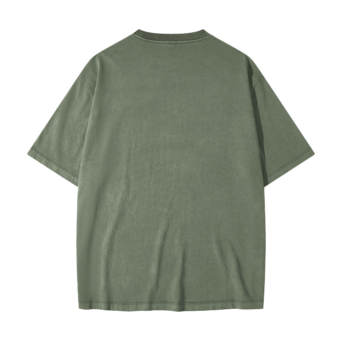 DUFFLE UNIVERSITY Heavyweight Drop Shoulder Vintage Washed Solid Color Tee