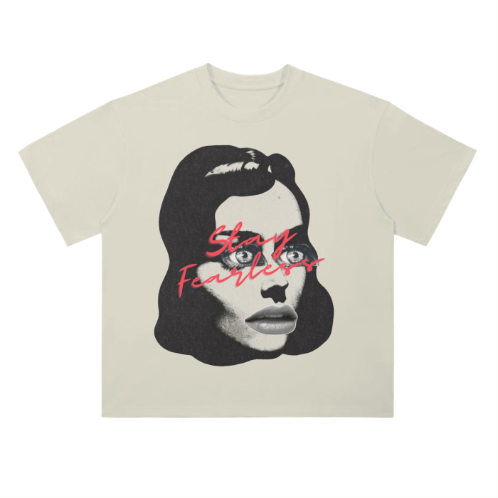 Fearless Face Drop Shoulder T-Shirt