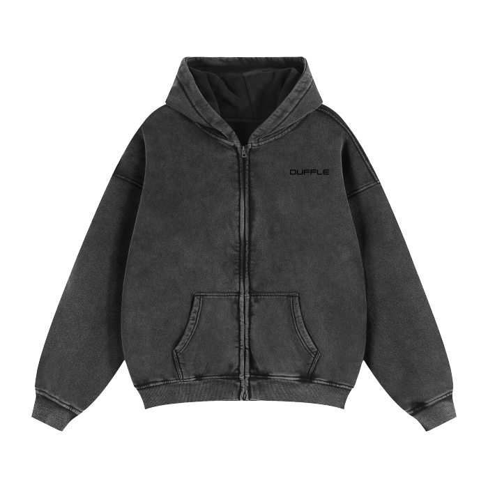 DUFFLE Zip-Through Boxy Hoodie