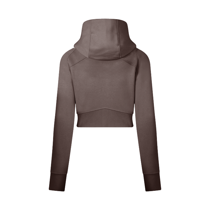 Scuba Oversized Cropped Zip-Through Hoodie