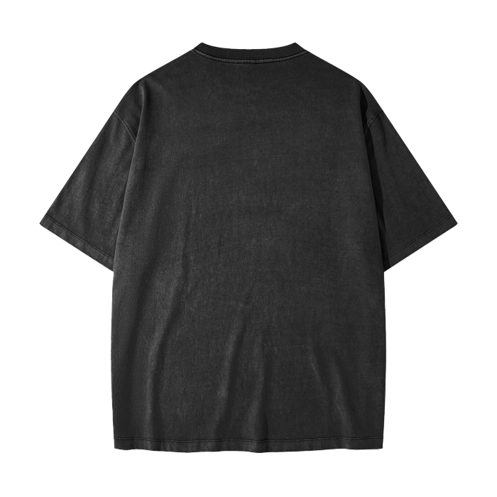 DUFFLE UNIVERSITY Heavyweight Drop Shoulder Vintage Washed Solid Color Tee