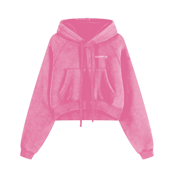 DUFFLE Cropped Zip-Through Hoodie