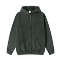 DUFFLE Streetwear Acid Washed Zip-up Hoodie