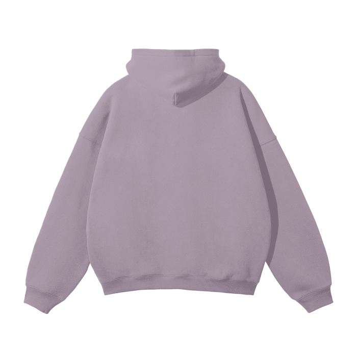 DUFFLE UNIVERSITY Oversized Solid Color Fleece Hoodie