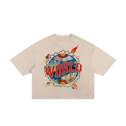 "Truth Seems Crazy" Classic Frayed Boxy Tee