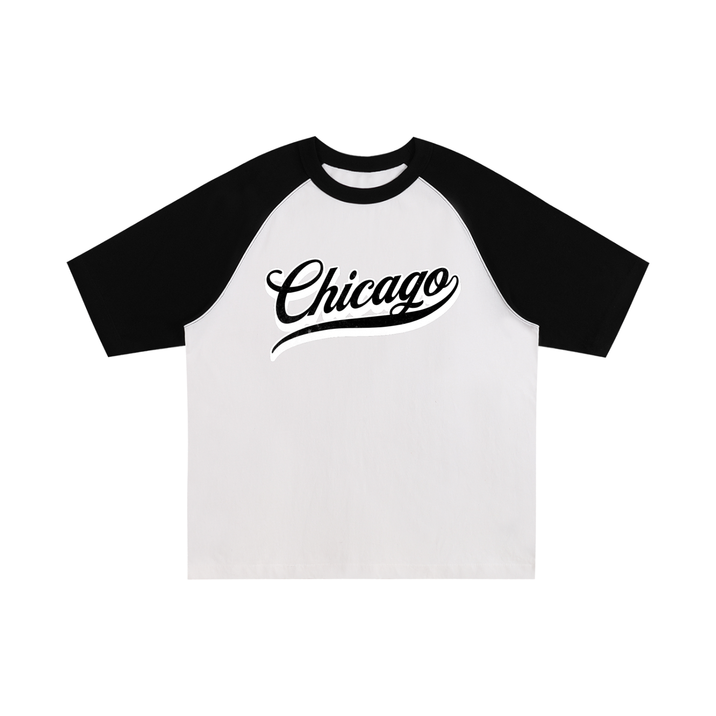 Color-Blocked Raglan Sleeve T-Shirt