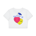 DUFFLE Hearts Women's Bodycon Crop Tee