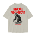 DUFFLE STREETWEAR Gorilla Skater Unisex Heavyweight Drop Shoulder Vintage Washed T-Shirt
