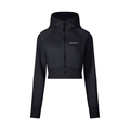 Scuba Oversized Cropped Zip-Through Hoodie