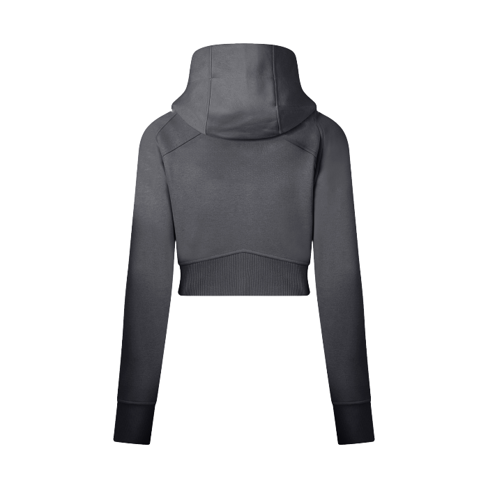 Scuba Oversized Cropped Zip-Through Hoodie