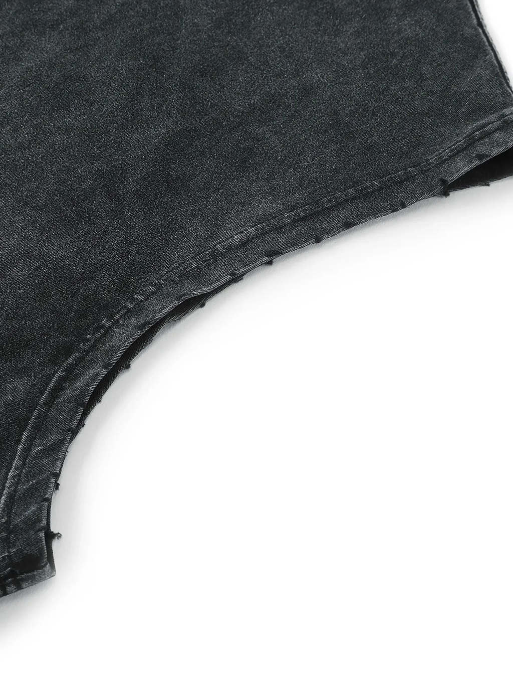 DUFFLE STREETWEAR Snow Washed Frayed Hem Tank Top