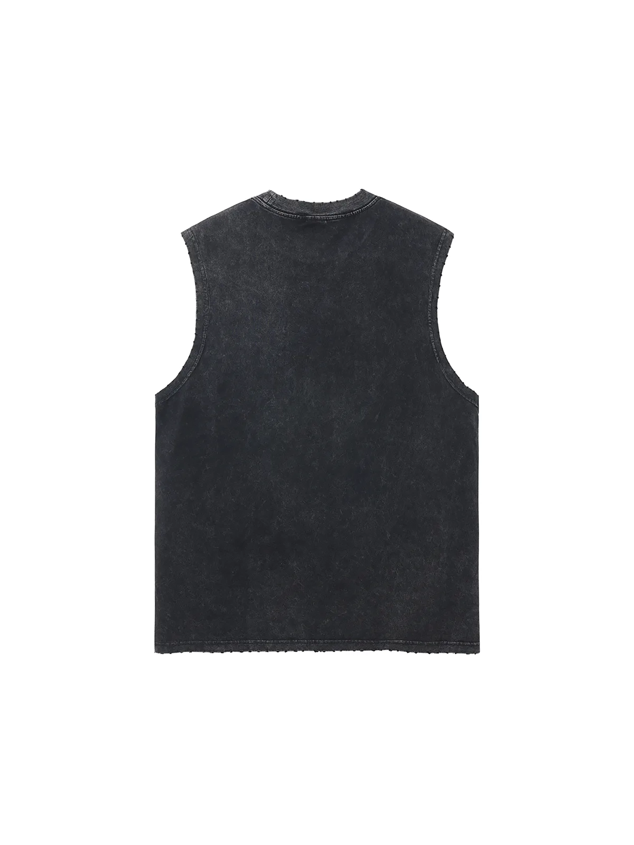 DUFFLE STREETWEAR Snow Washed Frayed Hem Tank Top