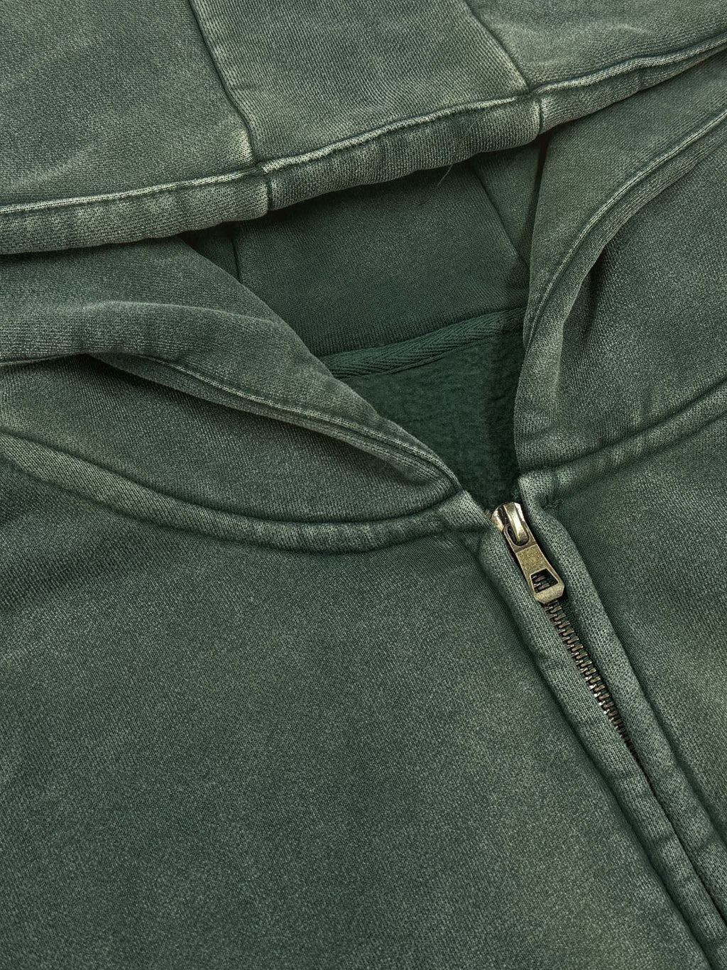 DUFFLE Streetwear Acid Washed Zip-up Hoodie