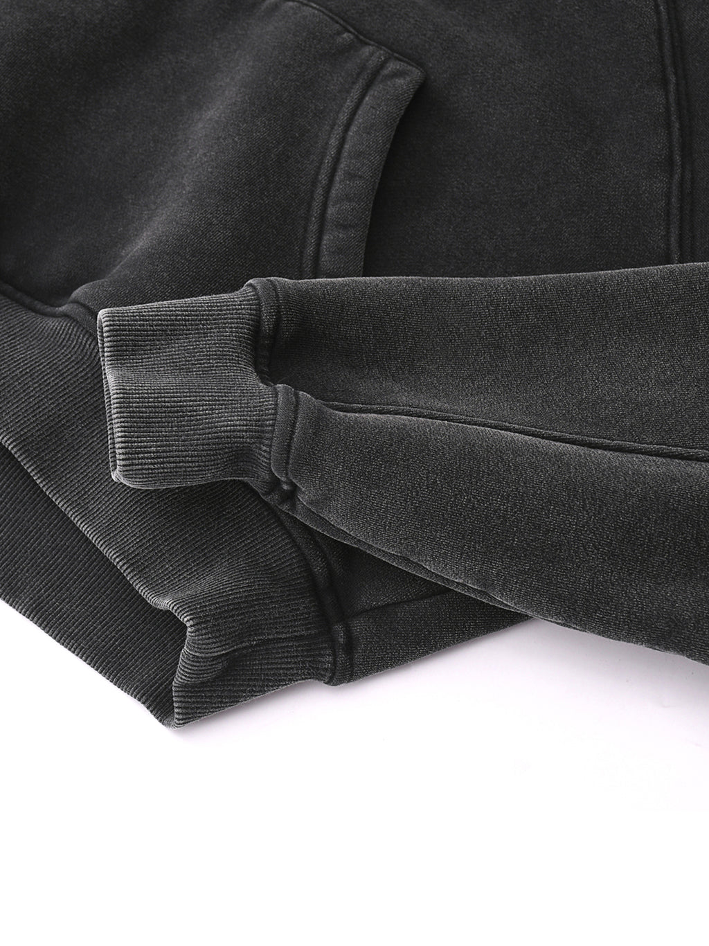 DUFFLE Snow Washed Cropped Hoodie