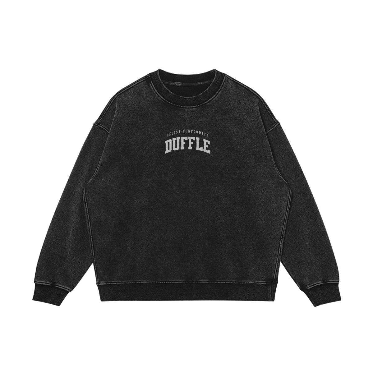 DUFFLE Varsity Slogan Oversized Washed Long Sleeve